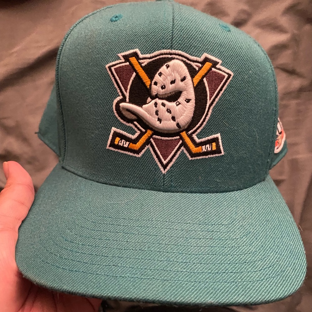 Mitchell & Ness Forest Green Anaheim Ducks SnapBack hat